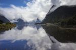 Beautiful Landscape Of Milfordsound Fiordland National Park South Island New Zealand Traveling,destination Stock Photo