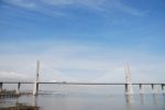 Vasco Da Gama Bridge In Lisbon, Portugal Stock Photo