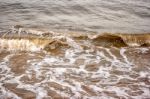 Storm At Sea In Winter Stock Photo