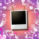 Photo Frames Means Blank Space And Background Stock Photo