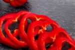 Red Bell Peppers Stock Photo