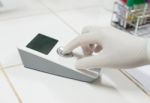 Scientist With Equipment And Science Experiments Stock Photo