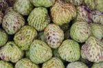 Group Of Custard Apple At The Market, Thailand Stock Photo