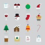 Christmas Icon Set  Illustration Stock Photo