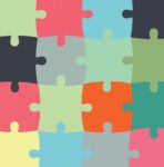 Puzzle Colorful Background Stock Photo