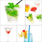 Cocktails Collage Stock Photo