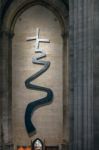 Cross In Ely Cathedral Stock Photo