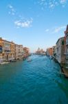 Venice Italy Grand Canal View Stock Photo