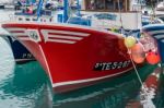 Fishing Boats Moored In Los Christianos Harbour Tenerife Stock Photo