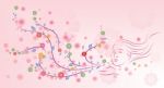 Floral Design On Pink Background Stock Photo