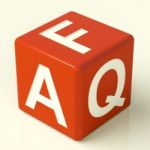 Faq Dice Stock Photo