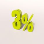 Percentage Sign, 3 Percent Stock Photo