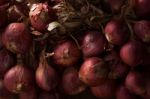 Shallots Still Life Wood Background Close Up Stock Photo