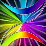 Colorful Leaves Background Means Plant And Rainbow Rays
 Stock Photo