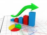 Business Graph With Rising Arrow Stock Photo