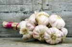 Bunch Of Garlic Stock Photo