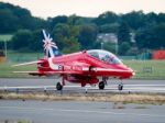 Red Arrows Display Team 50th Anniversary At Biggin Hill Airport Stock Photo