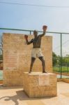 Antonio Cervantes Aka Kid Pambele Monument In Palenque, Colombia Stock Photo