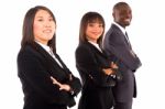 Three Business People Stock Photo