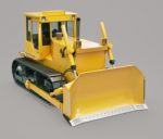 Heavy Crawler Bulldozer Stock Photo