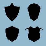 Shield Icon Set Stock Photo