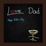 I Love Dad On Father's Day Stock Photo