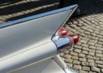 Cadillac Wedding Car In Market Square Bruge Stock Photo