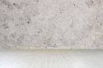 Top Of Wood Table On Old Concrete Wall Background Stock Photo