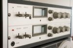 Control Panel Reel Tape Recorder Closeup Stock Photo