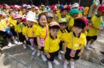 Kindergarten Students Visit The Zoo, In The Jul 15, 2016. Bangkok Thailand Stock Photo