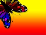 Background Multicolor With One Butterfly Stock Photo