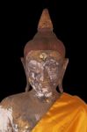 Buddha Statue Antiques With Black Background Stock Photo