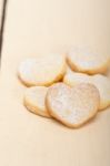 Heart Shaped Shortbread Valentine Cookies Stock Photo