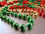 Christmas Beads Stock Photo