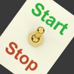 Start And Stop Switch Stock Photo