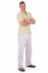 Middle Aged Man Standing Stock Photo