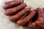 Portuguese Chorizo Stock Photo