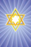 Happy Hanukkah With Star Of David Stock Photo