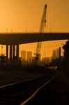 Gateway Bridge Motorway In Brisbane Stock Photo