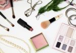 Cosmetics And Accessories Stock Photo