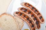 Traditional German Wurstel Sausages Stock Photo