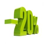 20 Percent Sign Stock Photo