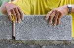 Bricklayer Stock Photo