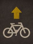 Grunge Bicycle Road Sign Stock Photo