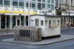 Checkpoint Charlie In Berlin Stock Photo