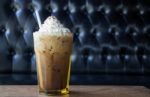 Iced Coffee With Whipped Cream Stock Photo