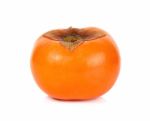 Persimmon On White Background Stock Photo