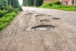 Old Broken Road Stock Photo