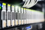 Storage Servers In Data Room Domestic Room Stock Photo