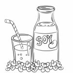 Hand Drawing Soy Milk - Illustration Stock Photo